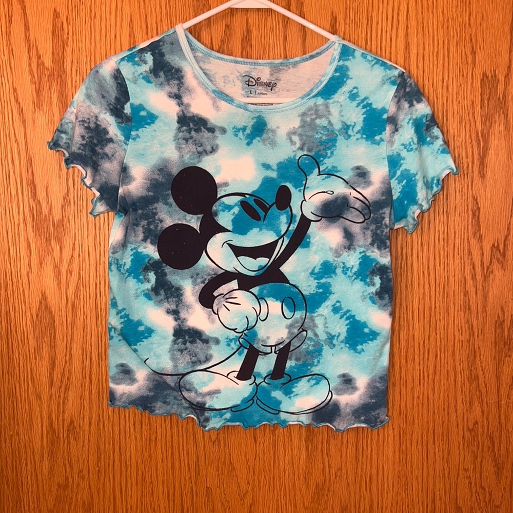 Juniors Large Tie Dye Mickey Mouse Shirt
